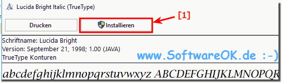 Neu Schriftart Installieren!