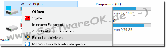 Bitlocker aktivieren unter Windows-10 Pro!