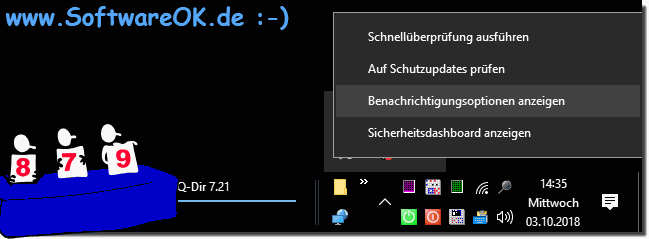 Windows 10 1809 Defender in der Taskleiste!