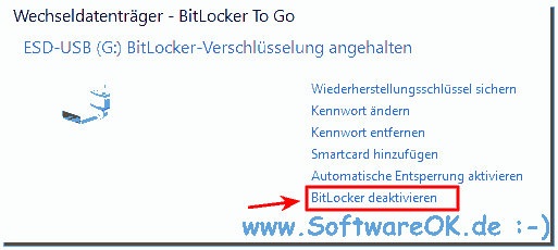 deaktivieren vom Bitlocker!