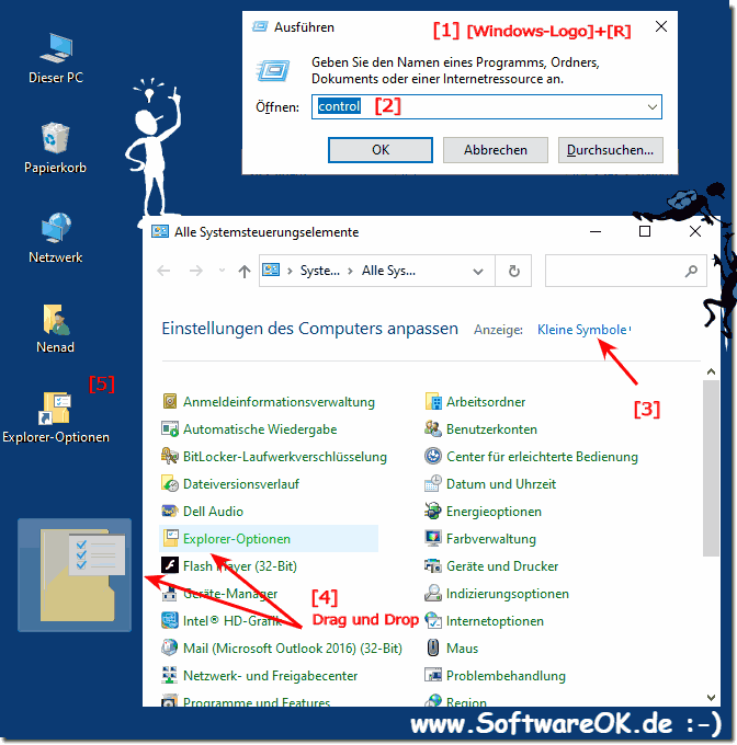 Die Windows Explorer Optionen schneller öffnen unter Windows 10!