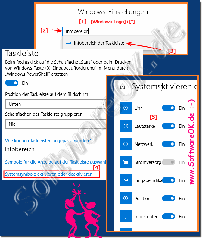 Lautstrke Regler im Infobereich der Taskleiste aktivieren / deaktivieren!