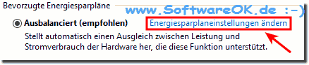 Energiesparplaneinstellungen ndern!