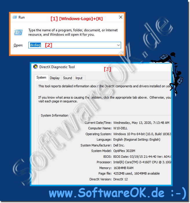 Systemkomponenten im DxDiag unter Windows!