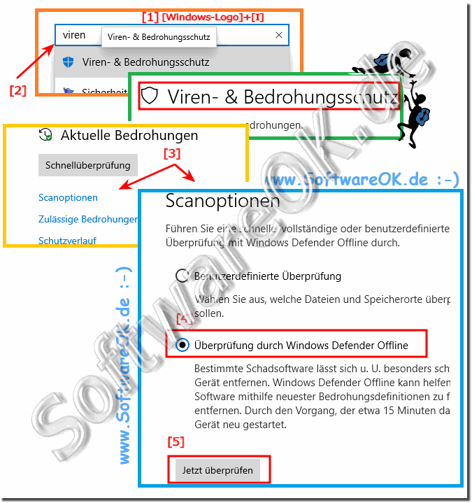Windows 10 Defender Offline-Prfung Einleiten!
