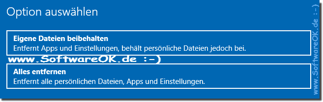 Windows 10 bei Zurcksetzen Eigene Dateien!