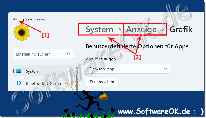 Navigation ber Titelleiste in der Einstellungs-App von Windows 11!