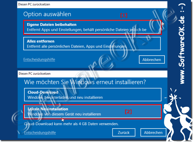 Windows 11 PC Zurcksetzen die Optionen! 