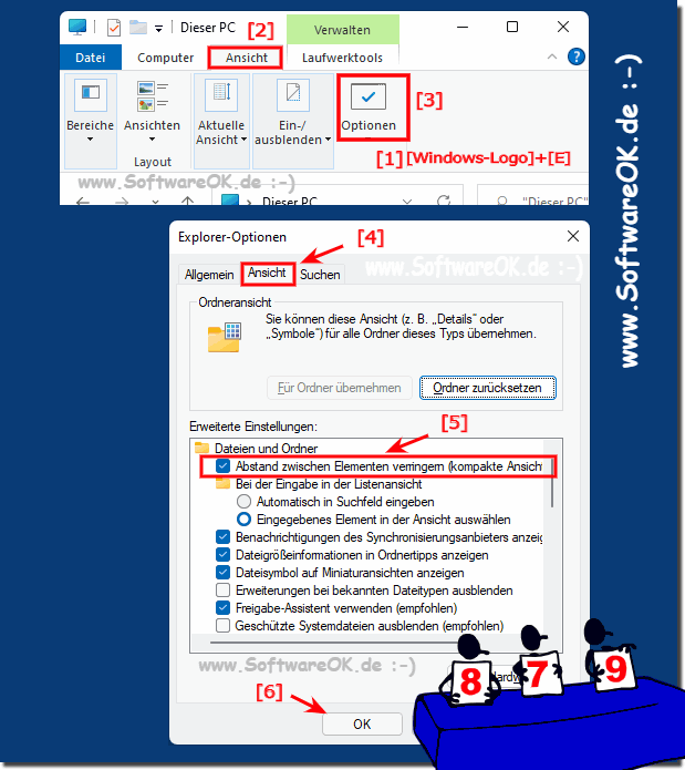 Abstnde zwischen den Objekten im Windows 11 Explorer!