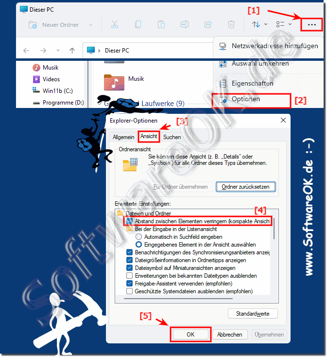 Abstnde zwischen den Objekten im Windows 11 Explorer! Neu