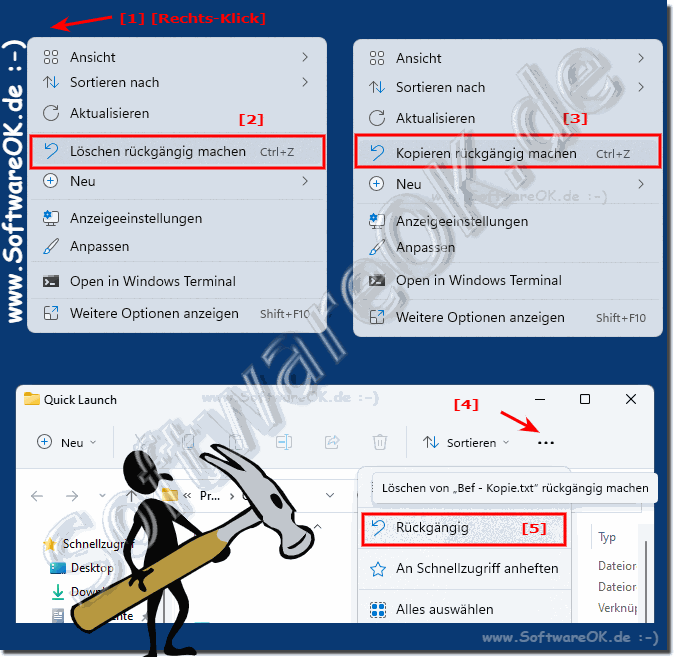 Letzte Aktion Rckgngig im Datei Explorer auf Windows 11!