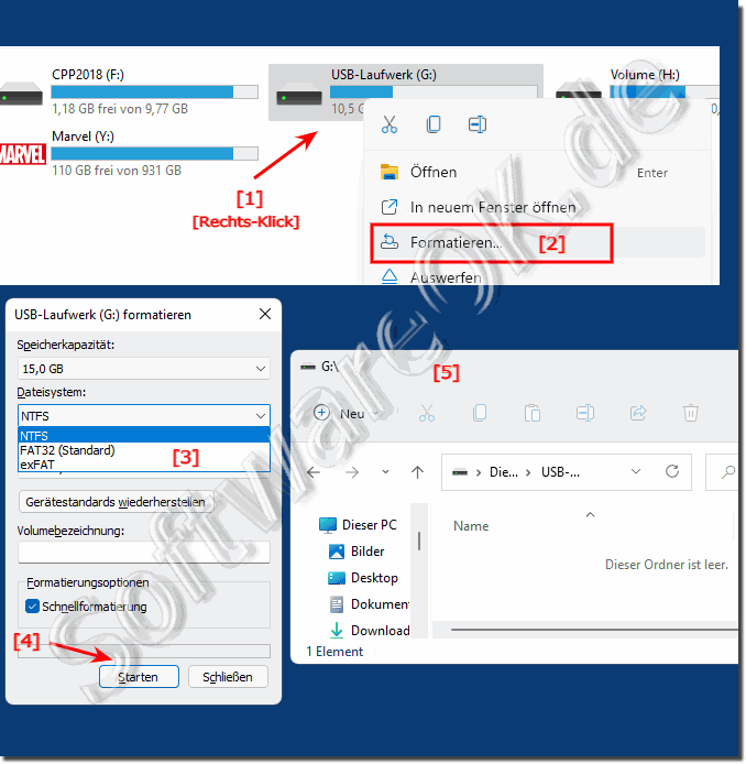 USB Datentrger Formatieren unter Windows 11 ,,,!