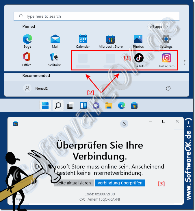 Unter Windows 11 bentigt man Internet um APPs zu Installieren!