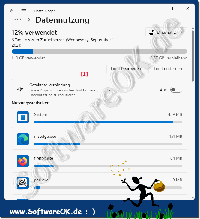 bertragene Datenmenge pro Anwendung erkennen!