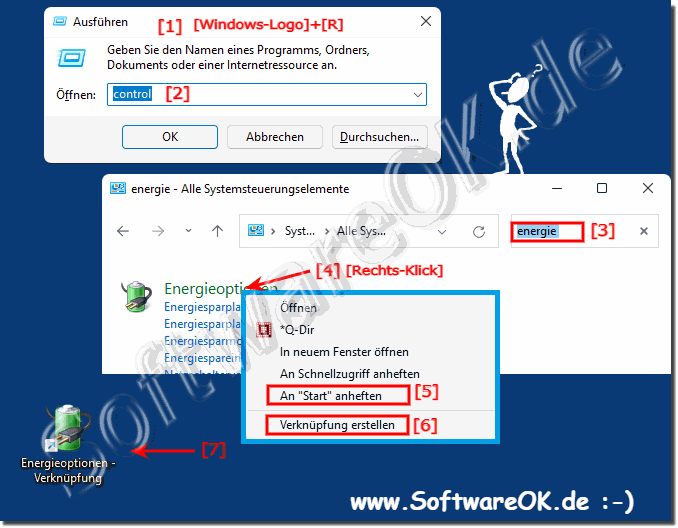 Energieoptionen unter Windows 11 ffnen!