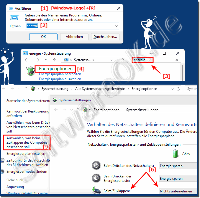 Ruhezustand beim Schlieen des Laptops verhindern auf Windows 11!