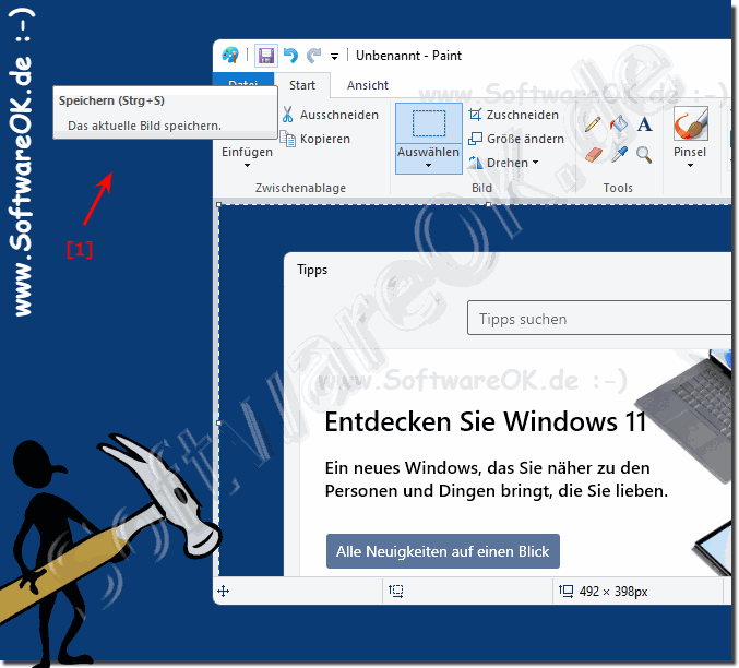 Neu Screenshot Funktion unter Windows 11 als Bildschirmbereich!