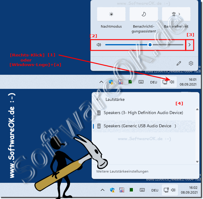 Sound Lautstärke unter Windows 11?