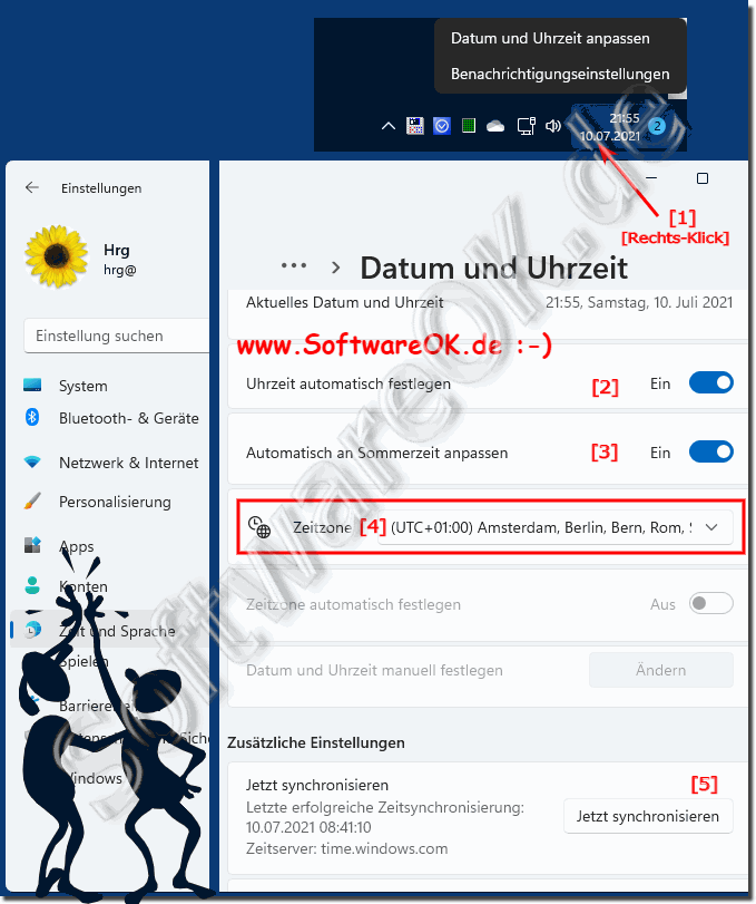 Datum und Zeit anpassen in Windows 11!