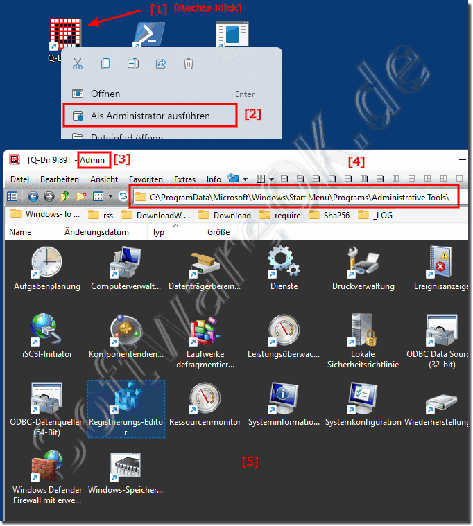 Administrative Tools  auf Windows 11 ohne Kennwort!