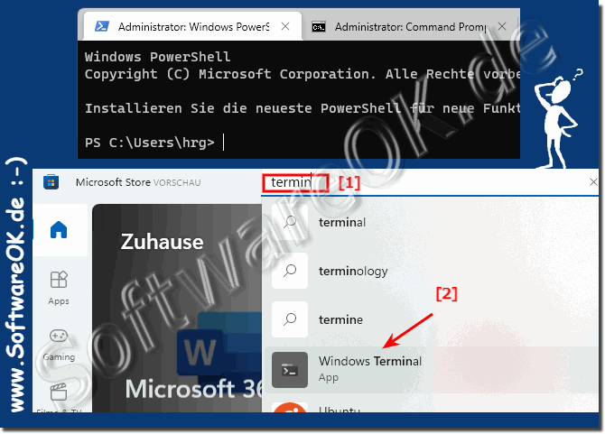 Windows Terminal nach installieren auf Windows 11, 10, ...!