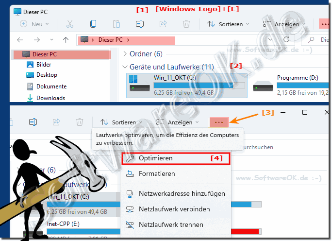 Optimierung vom Laufwerk im Datei-Explorer!