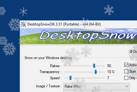 Schneeflocken fr den Windows Desktop