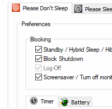 Verhindert den Standby Modus und Abschalten