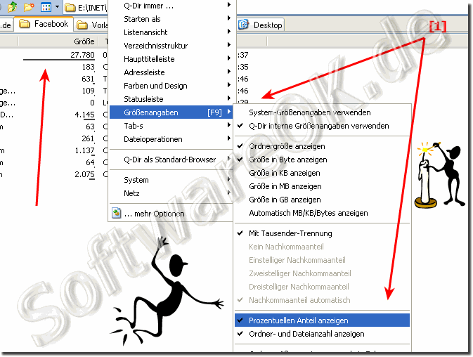 Ordnergren und Anzahl der inneren Objekte ohne Unterstrich?