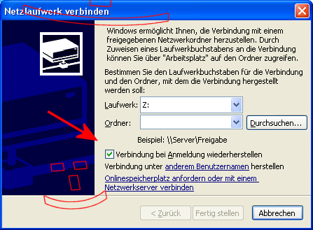 Netzlaufwerk Verbinden