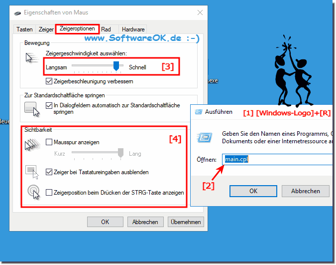 Windows Mauszeigergeschwindigkeit auswählen
