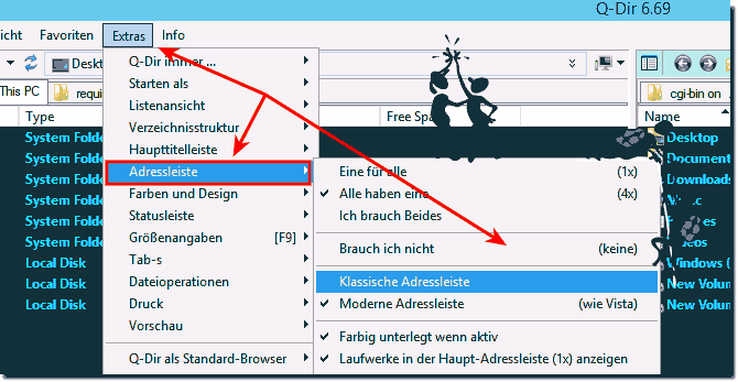 Klassische Adressleiste unter Windows-10!