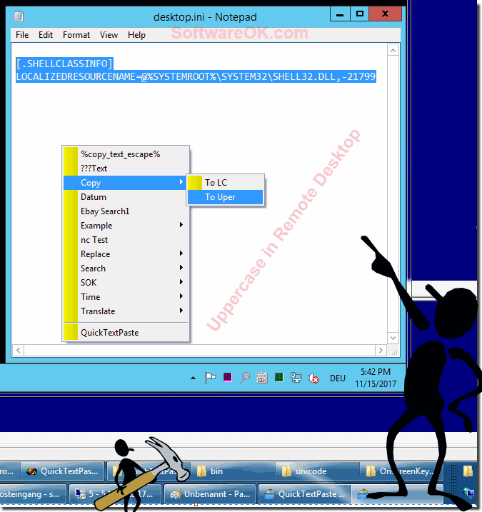 QuickTextPaste Microsoft Remote App / Desktop windows!