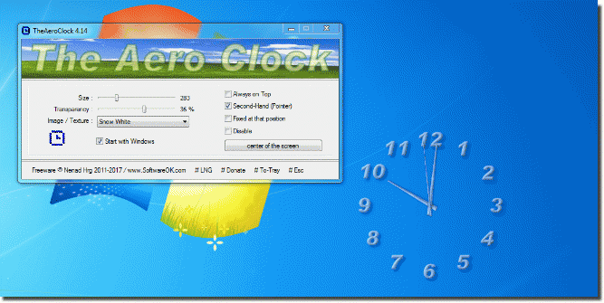 Snow-White Windows-Desktop Clock!