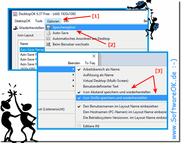 Icon Gre Speichern aktivieren bei allen MS-Windows-OS!