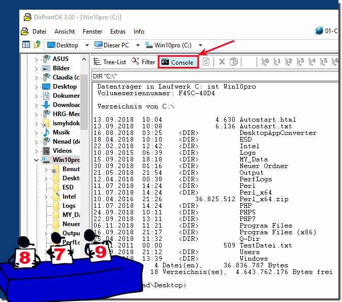 CMD.EXE in DirPrintOK!