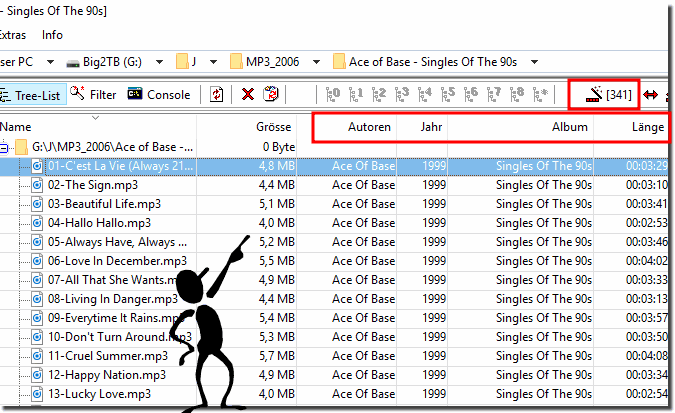 Datei-Explorer Modus in DirPrintOK!