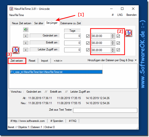 Minuten fr mehrere Dateien gleichzeitig ndern!