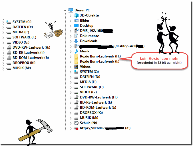 Roxio Creator und Q-Dir Problem!