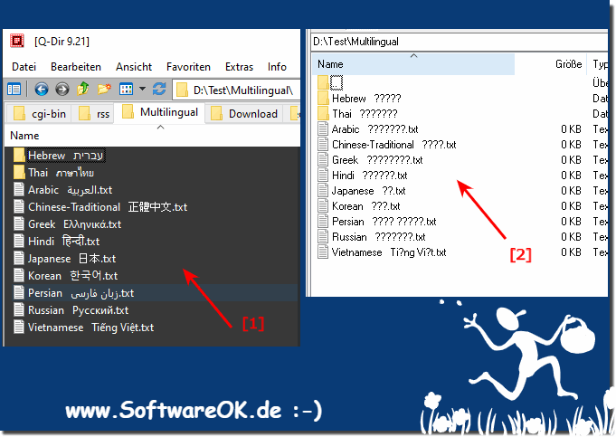 Voller Unicode Zeichensatz im Quad-Explorer für MS Windows OS!
