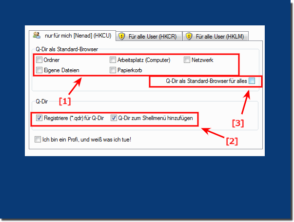 Windows-Explorer als Standard Dateimanager oder Q-Dir!