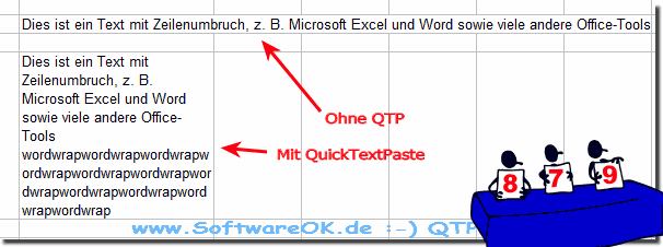 Auto Zeilenumbruch Beispiel für Microsoft Excel!
