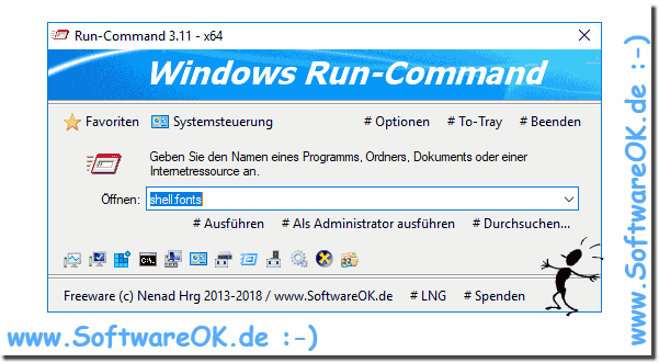 Ausführen-Dialog alternative für Windows 10/8.1/7/...