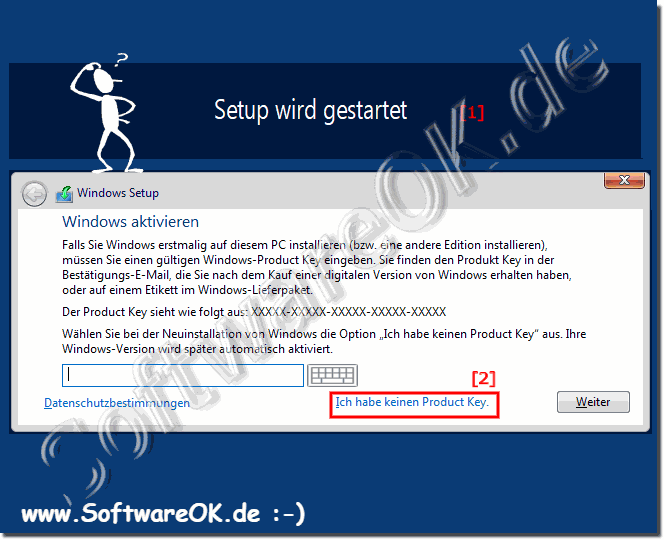 Installation MS Windows Server 2019, 2016 ohne Product Key!