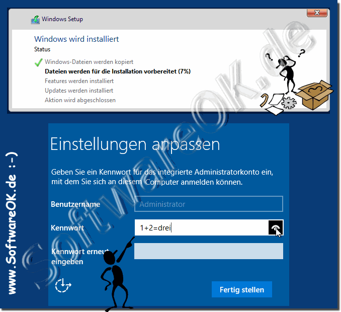MS Windows Server ein Korrektes Passwort vergeben!