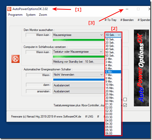 Automatisch Monitor abstellen ohne Energieoptionen unter Windows!