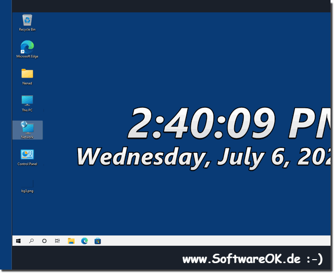 Eine sehr große Uhr am Desktop für alle Windows OS?