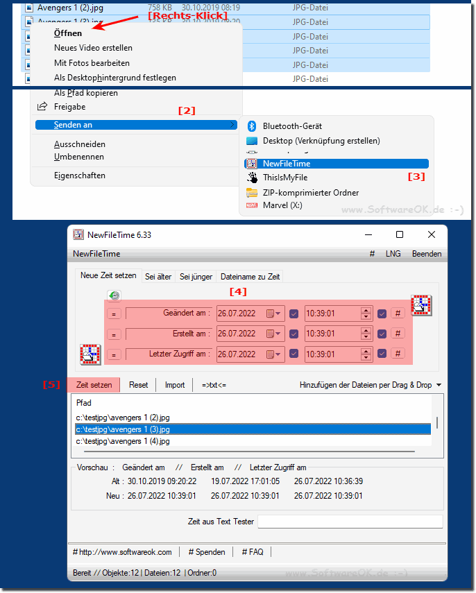 Datums- und Zeitangaben ndern mit einem Kostenlosem-Tool!