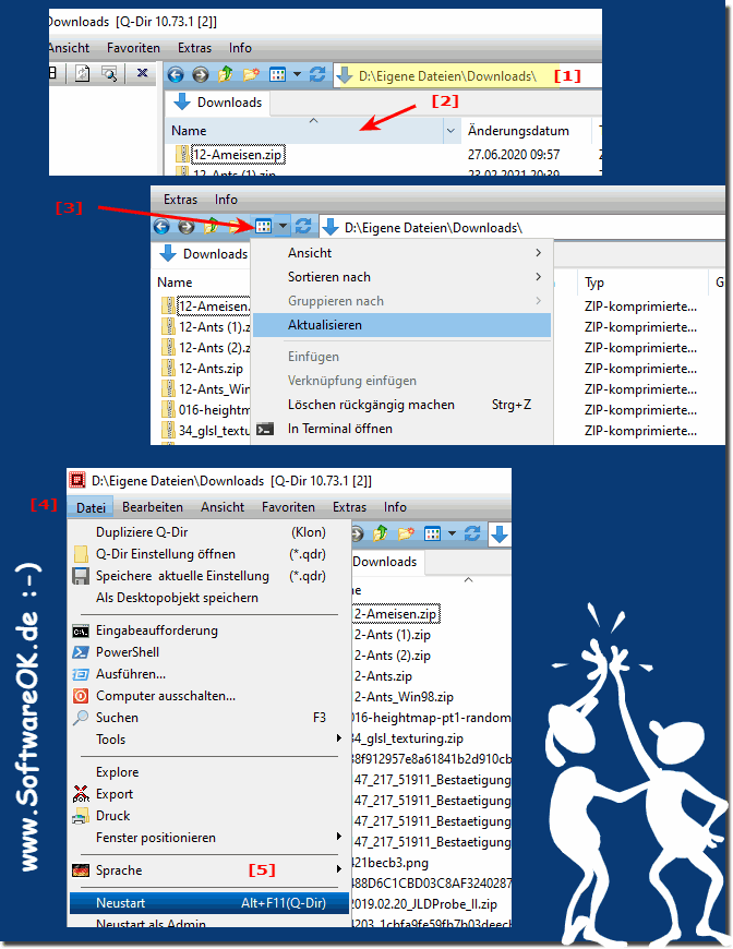 Download Ordner Sortierung auf Windows 11/10 (Q-Dir)!