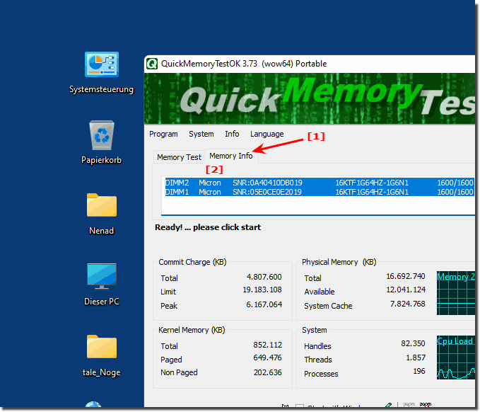 Schnelle Info zu RAM Hersteller und Geschwindigkeit!
